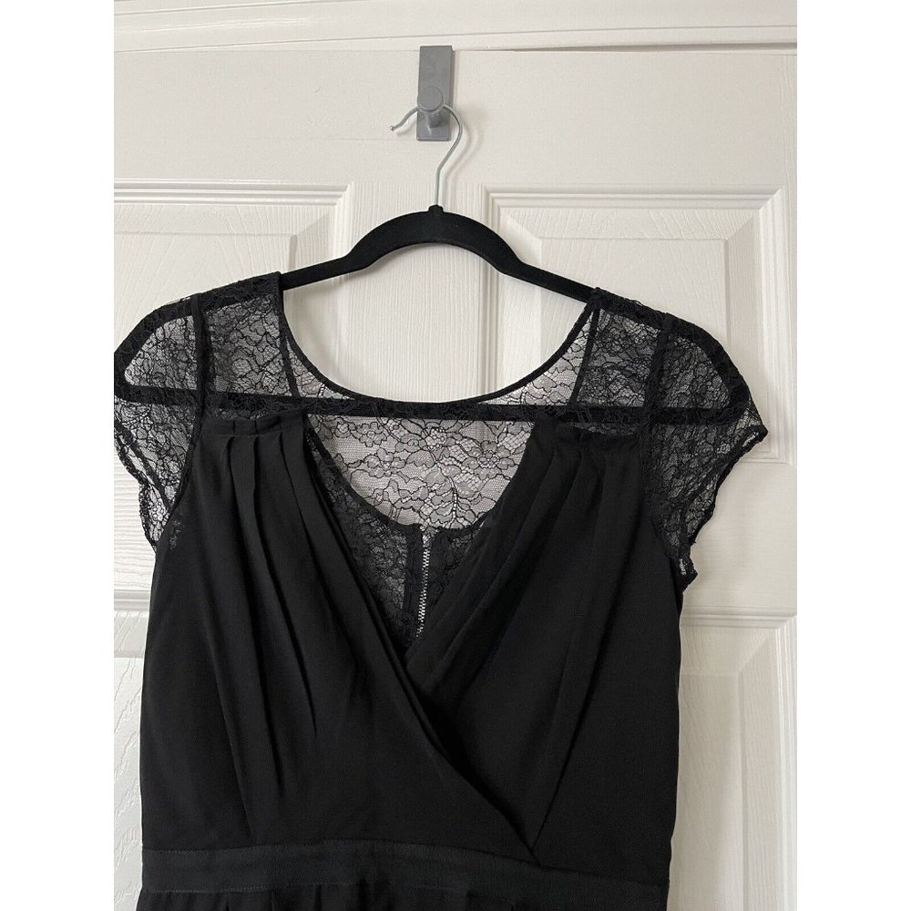 DVF Diane Von Furstenberg Holli Silk Black Dress - Size 2 - Picture 8 of 15